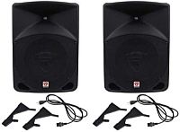 Rockville (pair) Power Gig RPG10 10" Powered Active 1200 Watt 2-Way DJ PA Speakers